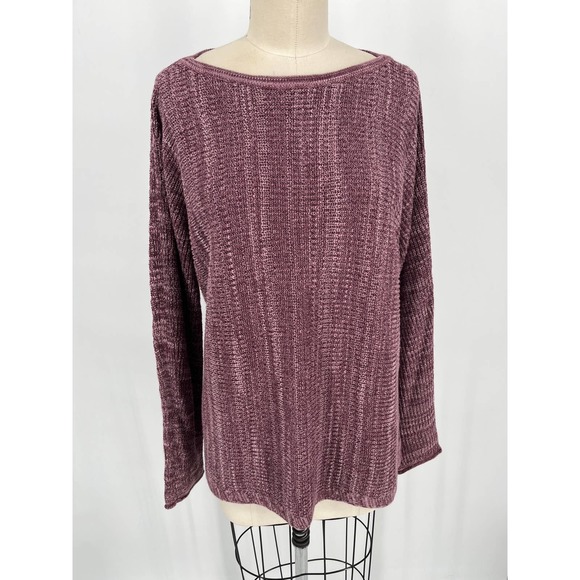J. Jill Sweaters - PureJill Boxy Tunic Sweater Sz M Purple Heathered Rib Knit